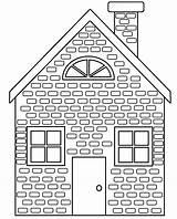 Coloring Brick Pigs House Little Popular sketch template