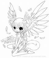 Coloring Deviantart Yampuff Chibi Pages Wings Lineart Fairy Adult Stamps Commish Six Manga Book Coloriage Drawings Visiter Choose Board sketch template