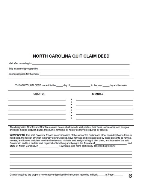 printable quit claim form printable forms