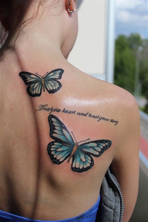 20 cute butterfly tattoos on back for women