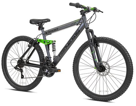 genesis   mens dual suspension mountain bike slate gray walmartcom walmartcom