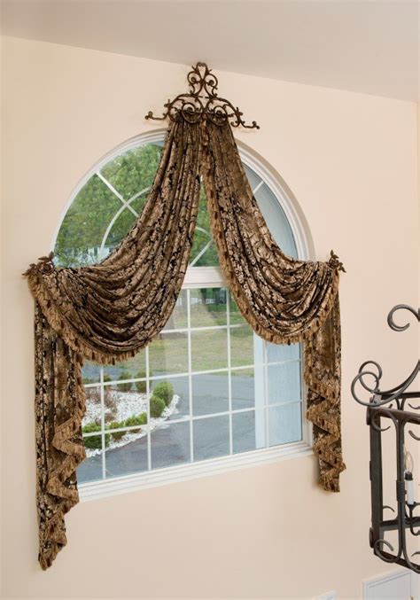 arched window drapes crowning glory designers secrets