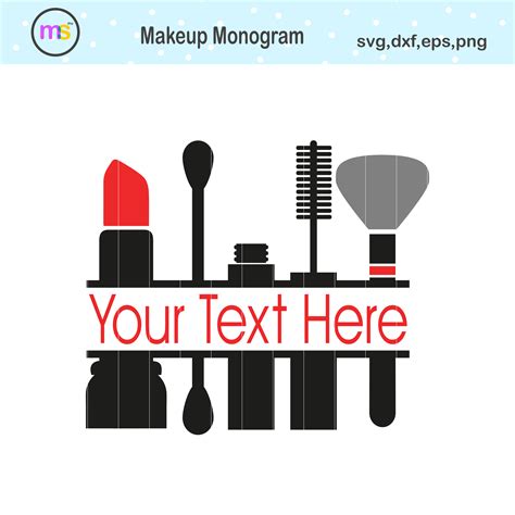 Makeup Monogram Svg Makeup Svg Makeup Clipart Crella