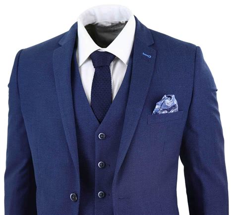 mens navy blue  piece wedding suit buy  happy gentleman