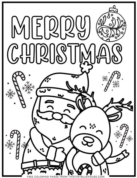 cute  christmas coloring pages  preschoolers  tiny blue house