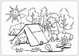 Kleurplaten Kamperen Tent Kleurplaat Camping Vakantie Zomer Downloaden Uitprinten sketch template