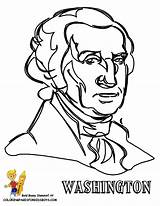 Coloring Washington George Presidents Comments sketch template
