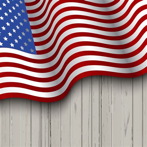 american flag   wooden background  vector art  vecteezy