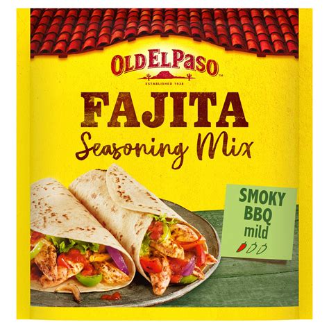 el paso fajita seasoning mix smoky bbq  mexican sauces meal kits iceland foods