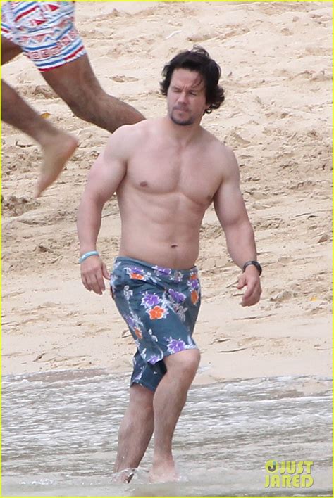 mark wahlberg shows off his hot beach body again in barbados photo