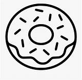 Donut Svg Clipart Line Donuts Doughnut  Sprinkles Coloring Food Pages Sprinkle Icon Drawing Frosting Vector Colouring Silhouette Transparent Template sketch template