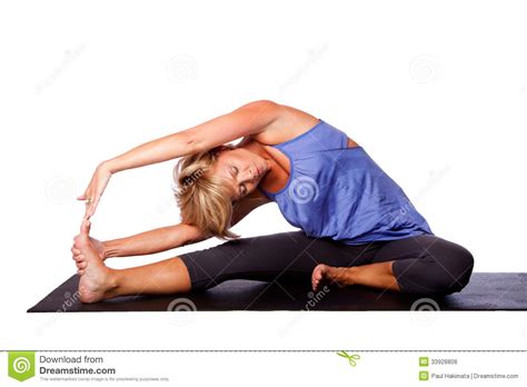 yoga head  knee pose royalty  stock  image