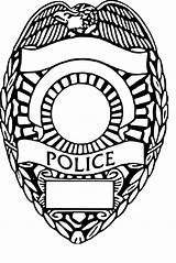 Badge Police Officer Shield Cricut Sheriff Coloring Silhouette Badges Pages Wife Policeman sketch template