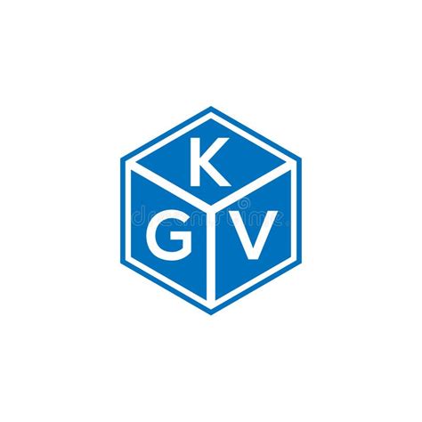 kgv letter logo design  black background kgv creative initials letter logo concept stock