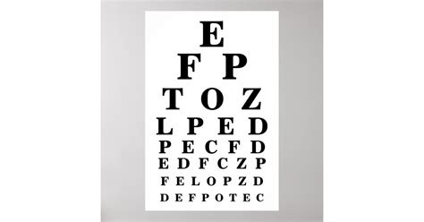 eye chart zazzle