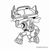 Coloring Pages Lightyear Buzz Car Kids Printable sketch template