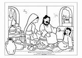 Martha Mary Coloring Jesus Bible Pages Meals Kids Crafts Preschool School Story Sunday Slideshare Choose Board Activities sketch template