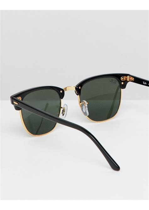 ray ban clubmaster sunglasses 0rb3016 in black lyst