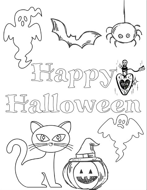 halloween  kids printable  happy halloween coloring pages