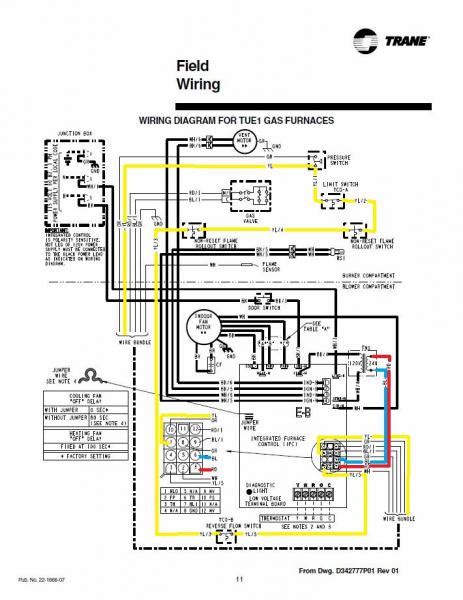 trane furnace thermostat wiring diagram