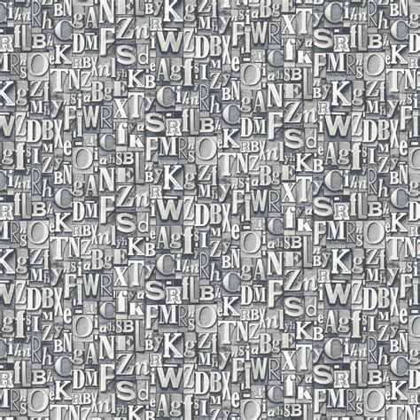 block letters  galerie silver grey wallpaper wallpaper direct