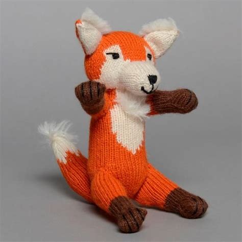 Knitted Fox With Images Knitted