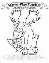 Coloring Moose Moosie Tuesday Dulemba Well Emailed Several Update First sketch template