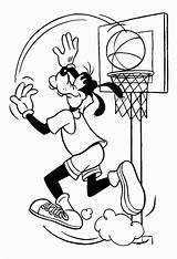 Coloring Pages Goofy Basketball Printable Disney Adults Playing Mickey Color Mouse Sports Drawing Print Kids Play Coloriage Basketbal Para Popular sketch template