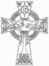 Coloring Celtic Pages Cross Designs Print Book Clip Kells Library Clipart Colour Popular Coloringhome sketch template