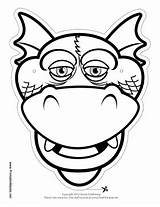 Mask Dragon Coloring Printable Color Silly Getcolorings Getdrawings sketch template