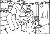 Minecraft Golem Iron Coloring Pages Color Getcolorings sketch template