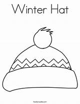 Hat Coloring Winter Pages Scarf Clipart Template Add Clip Print Library Twistynoodle Change Comments sketch template