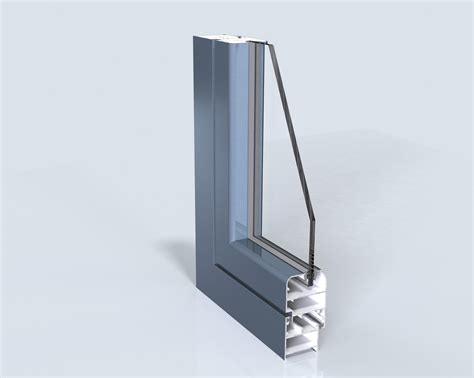 aluminium window profile rendering rsolidworks