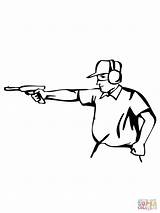 Shooting Coloring Pistol Pages Color Clipart Supercoloring sketch template