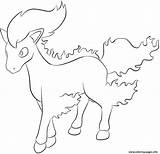 Pokemon Ponyta Coloring Pages Printable sketch template