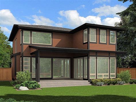 rear view   contemporary house plans house plans contemporary house