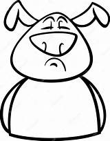 Proud Vector Coloring Dog Cartoon Premium Emoji sketch template