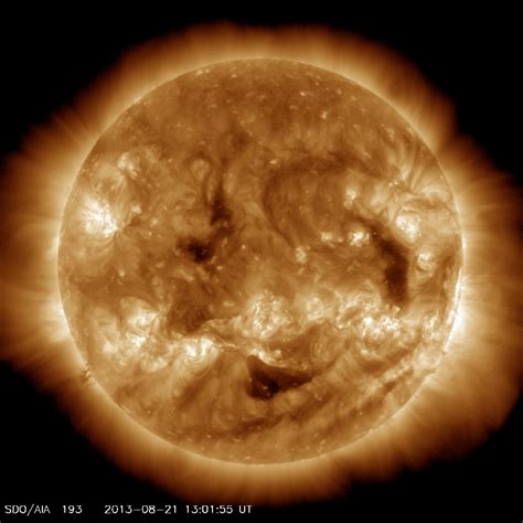 Nasa Released This Video Of Images Showing A Smiling Sun •