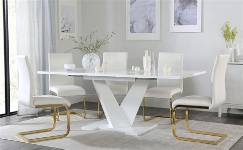 extending dining table  chairs white house tokyo white high gloss
