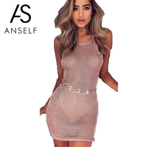 Buy Anself 2018 Sexy Sheer Beach Summer Dress Women