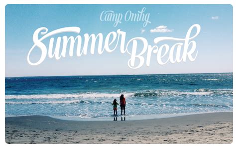 summer break postcards  camp   handmade