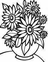 Coloring Flower Pages Simple Flowers Color Getcolorings Printable Chic sketch template