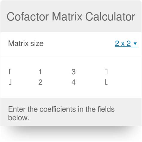 matrices cofactor calculator cemalchareen