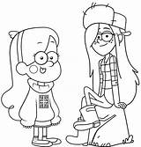 Coloring Mabel Gravity Falls Wendy Kids Pages Children Cute sketch template