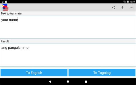 tagalog english translator  android apk