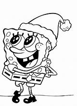 Spongebob Coloring Pages Printable Christmas Cartoon Print Bestcoloringpagesforkids sketch template