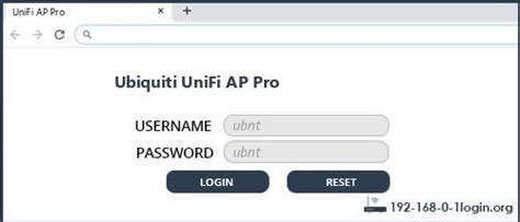 ubiquiti unifi ap pro default usernamepassword  default router ip