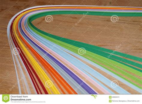 colorful ribbons  paper quilling stock photo image  abstract