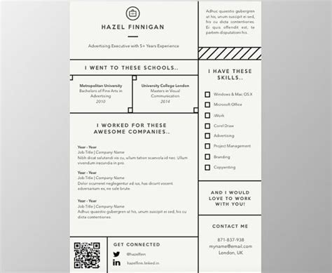 resume 3 pages with qr code cover letter reference