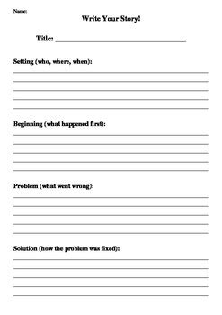 write  story template  erin ford tpt